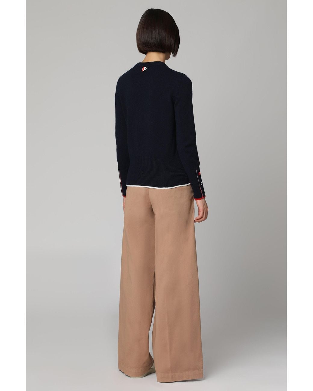 Pinko Brown Robotech Cotton Trousers