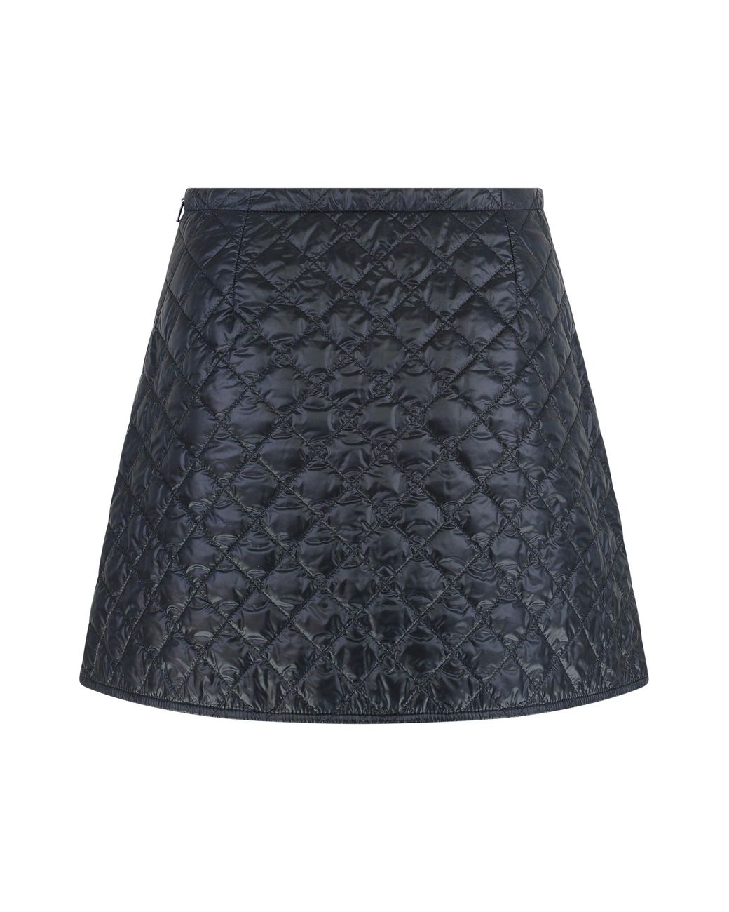 Moncler Blue Quilted Nylon Skirt Polyamide; Polyester