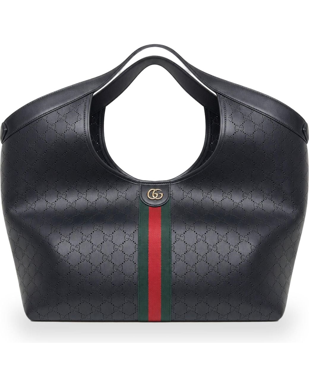 Gucci Blue Giant Giglio Shopping Bag