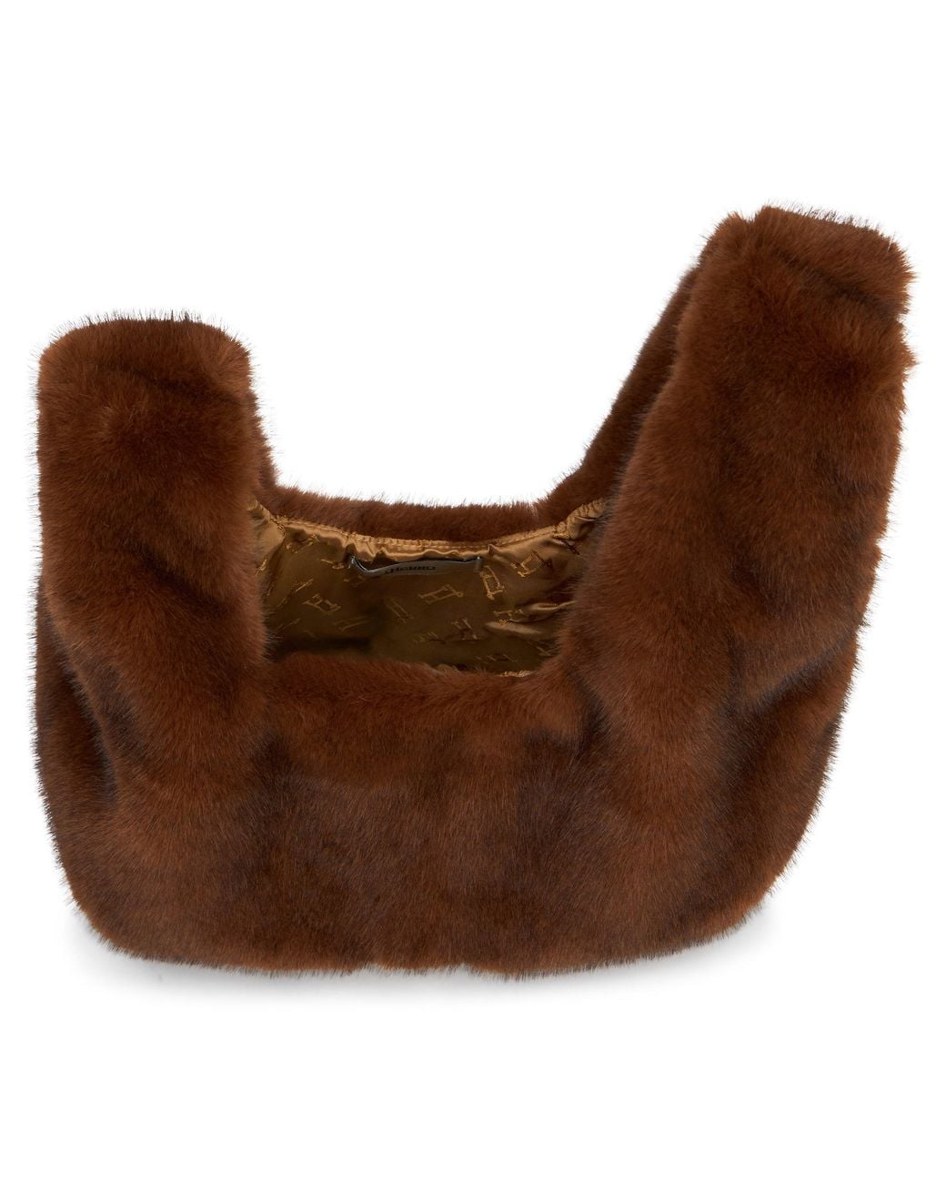 Herno Brown Faux Fur Bag