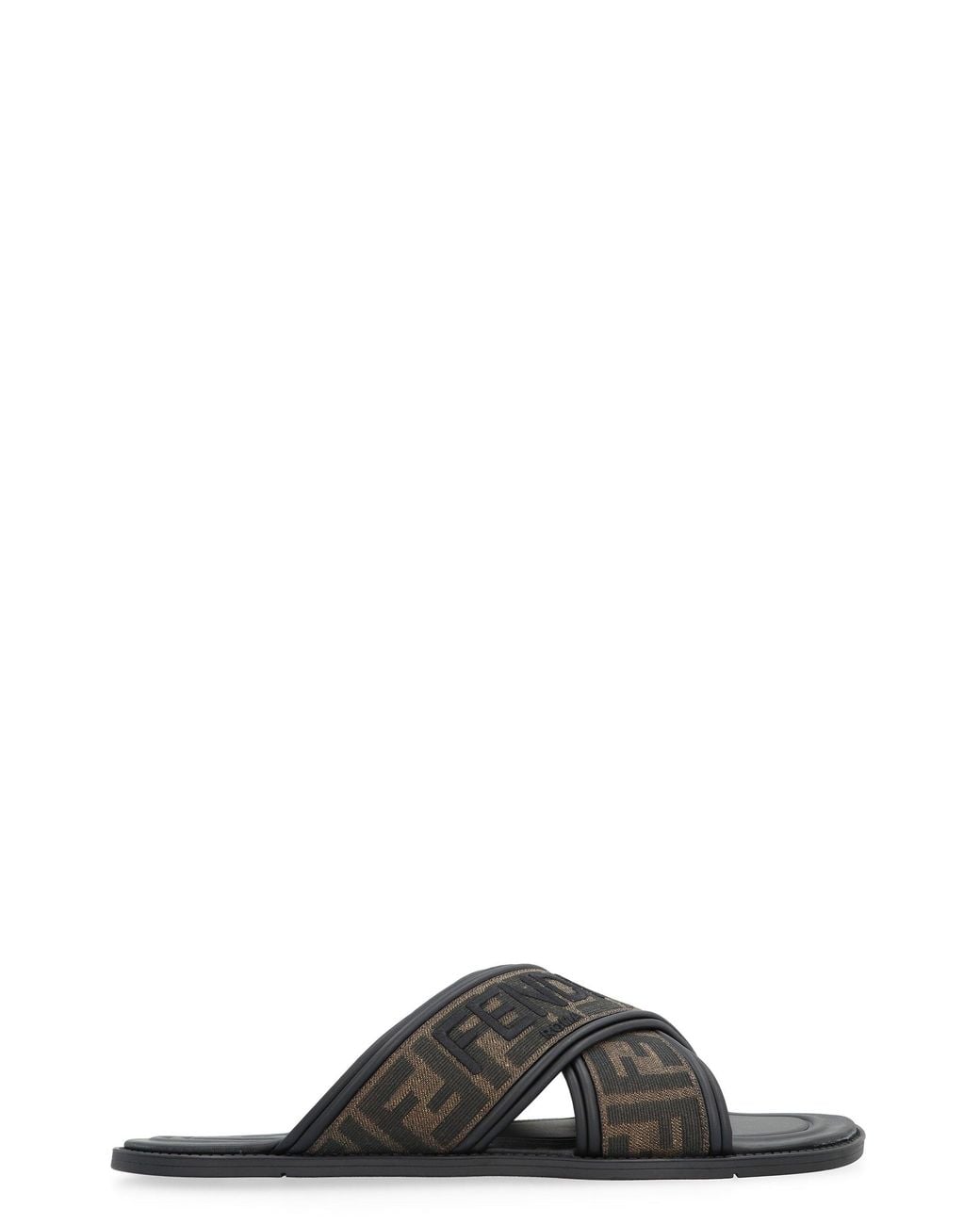 Slide di Fendi in Black da Uomo