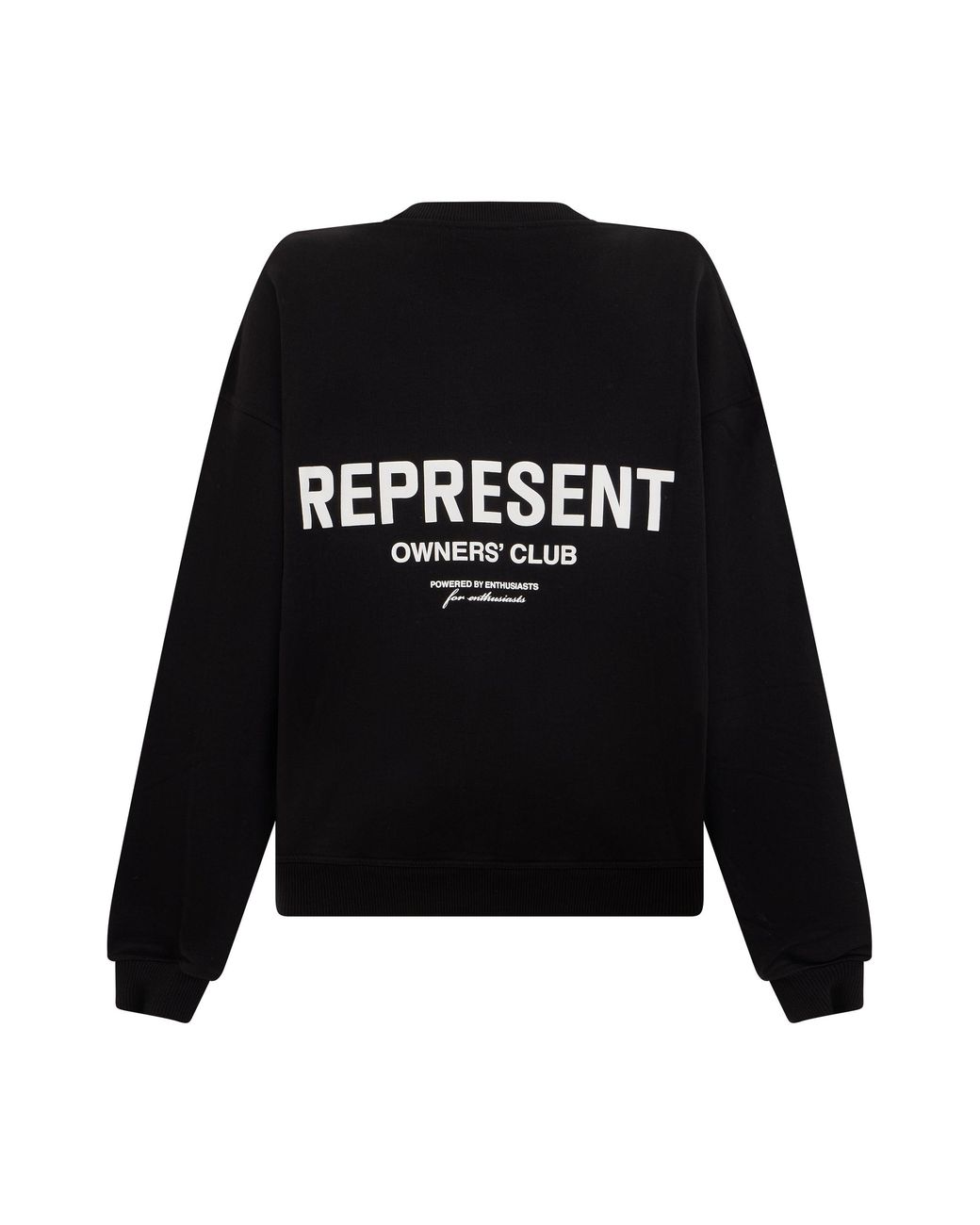 Represent Black Crew Neck Cotton Sweatshirt Sweatshirts for men