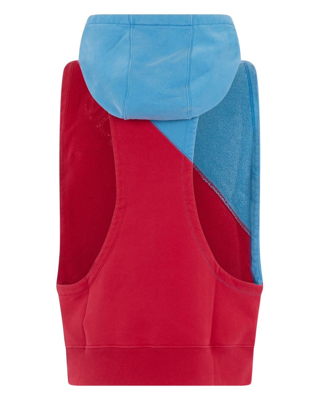 Versace Red Hooded Sleeveless Sweatshirt for men