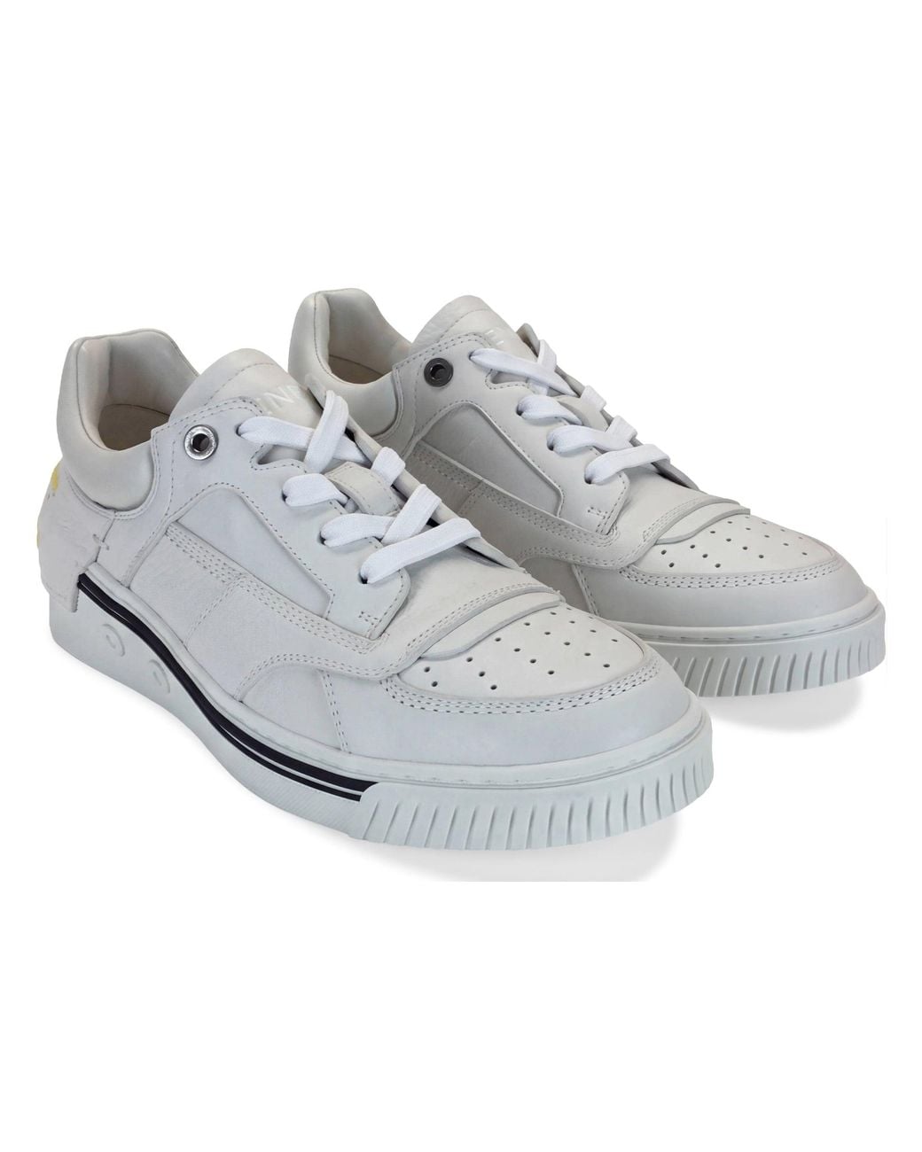Fendi White Fender Low-Top Sneakers