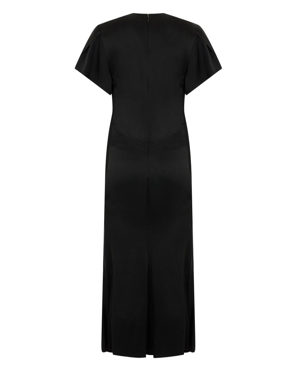 Victoria Beckham Black Midi Dress With Draping