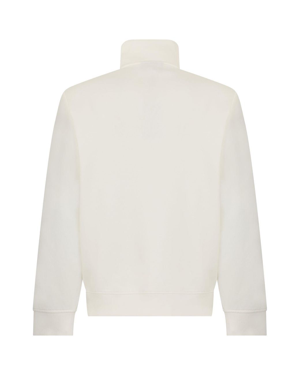 Emporio Armani White Sweatshirt With Front Zip for men