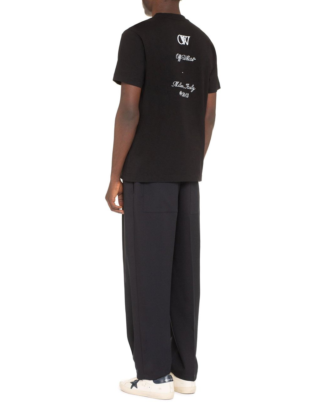 Off-White c/o Virgil Abloh Black Cotton Crew-Neck T-Shirt T-Shirts for men