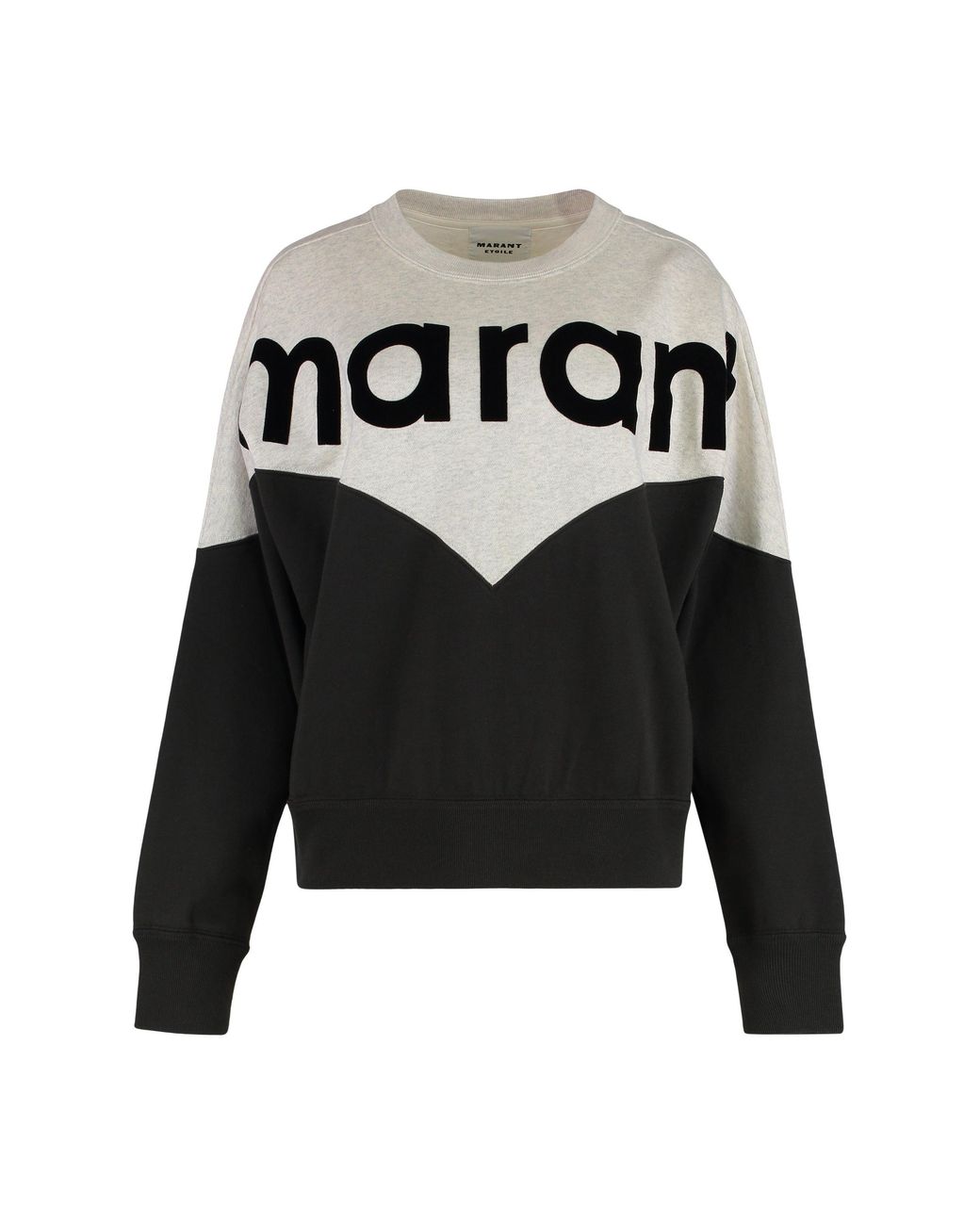 Isabel Marant Black Houston Cotton-Blend Crewneck Sweatshirt Sweatshirts