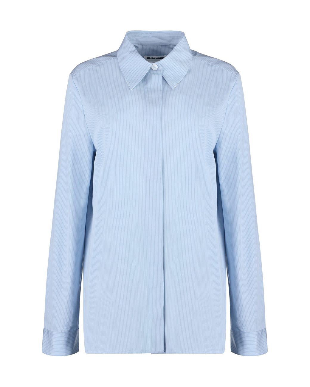 Jil Sander Blue Striped Cotton Shirt