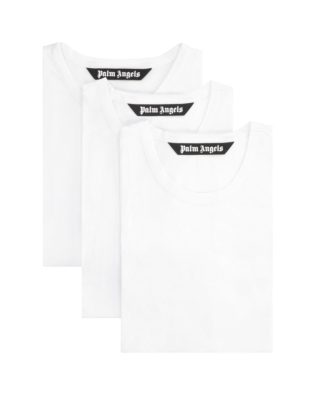 Palm Angels White Pack Of 3 Solid T-Shirt for men