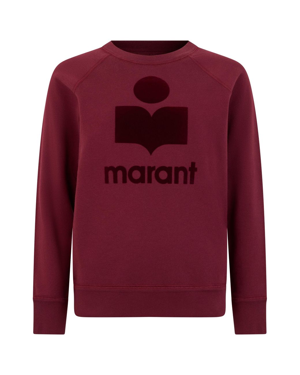 Isabel Marant Red Graphic Hoodie, Burgundy Cotton Sweatshirts