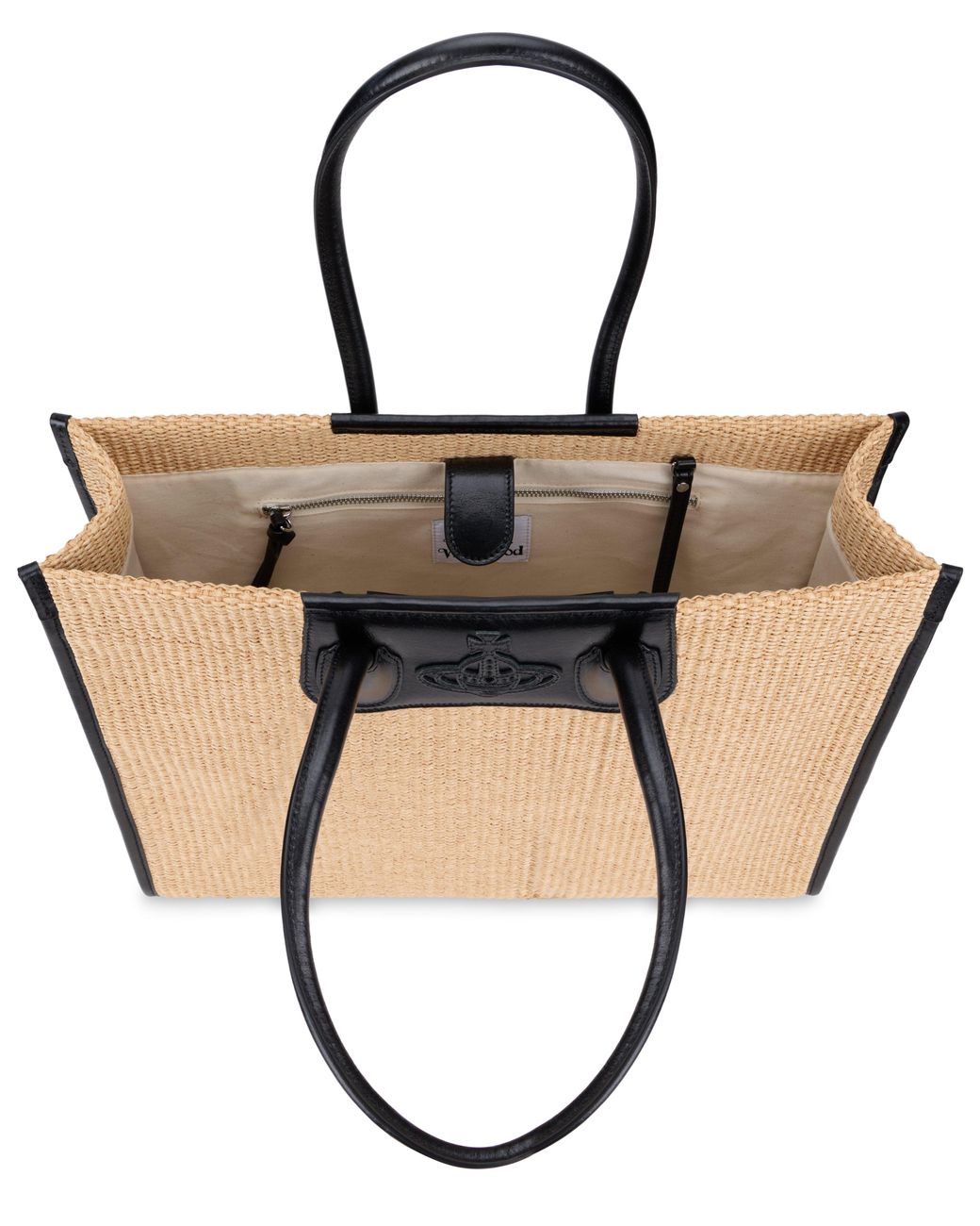 Vivienne Westwood Natural Tote Bag Troy Woven Cotton