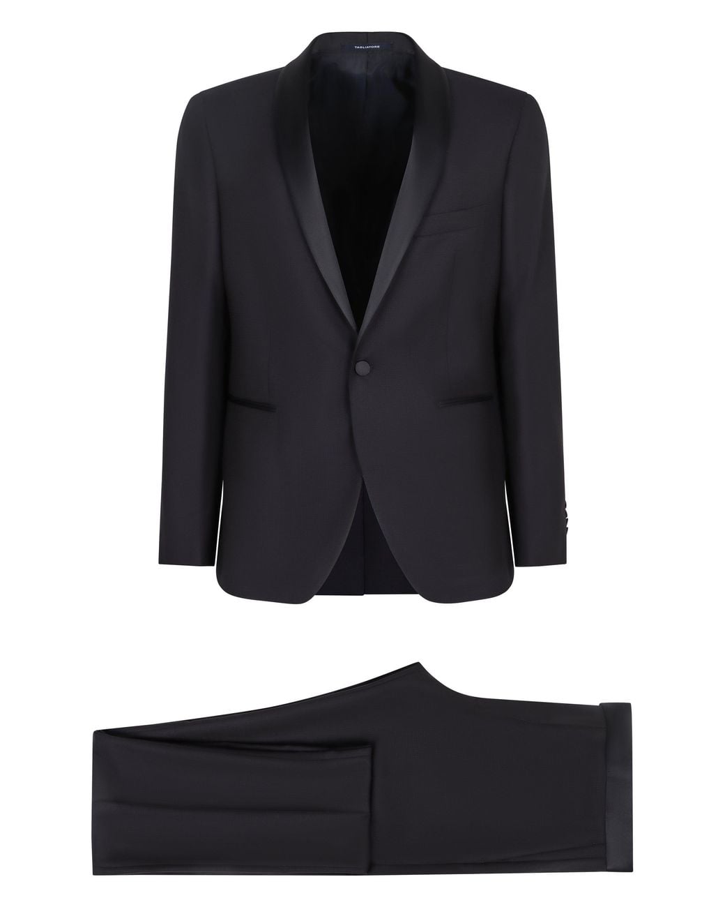Tagliatore Black Wool Blend Two-Piece Suit for men