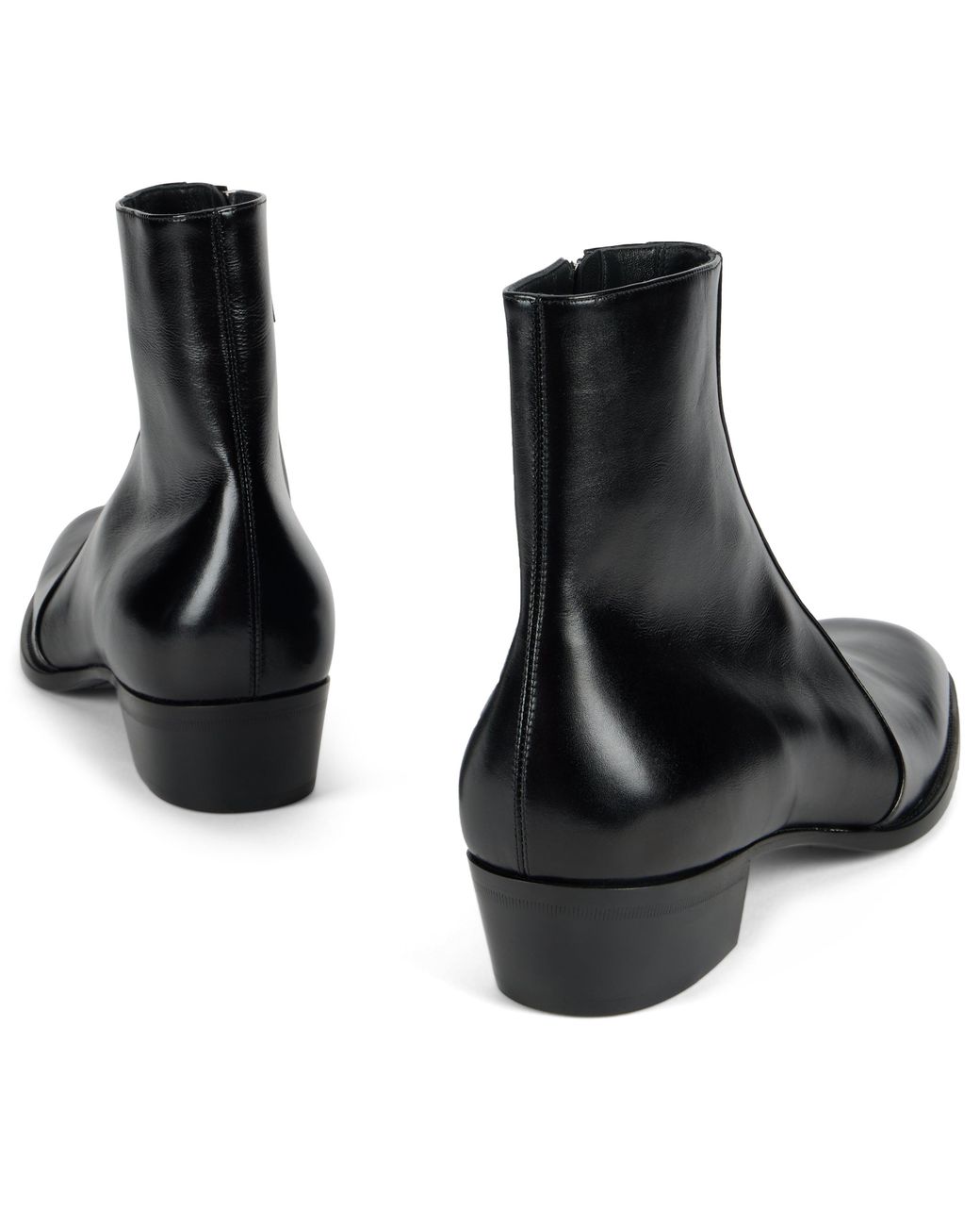 Saint Laurent Black Leather Boots for men
