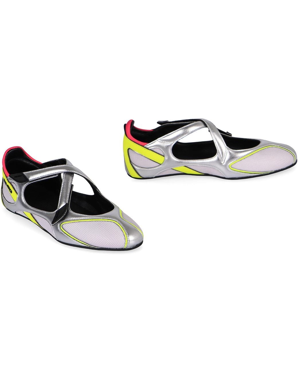 The Attico Black Holographic Ballerina Silver Floor 01