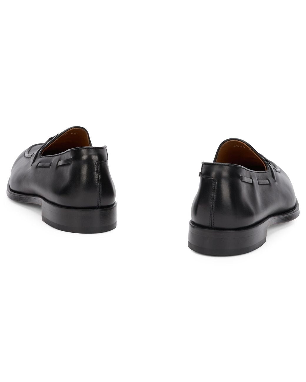 Doucal's Black Leather Loafer for men