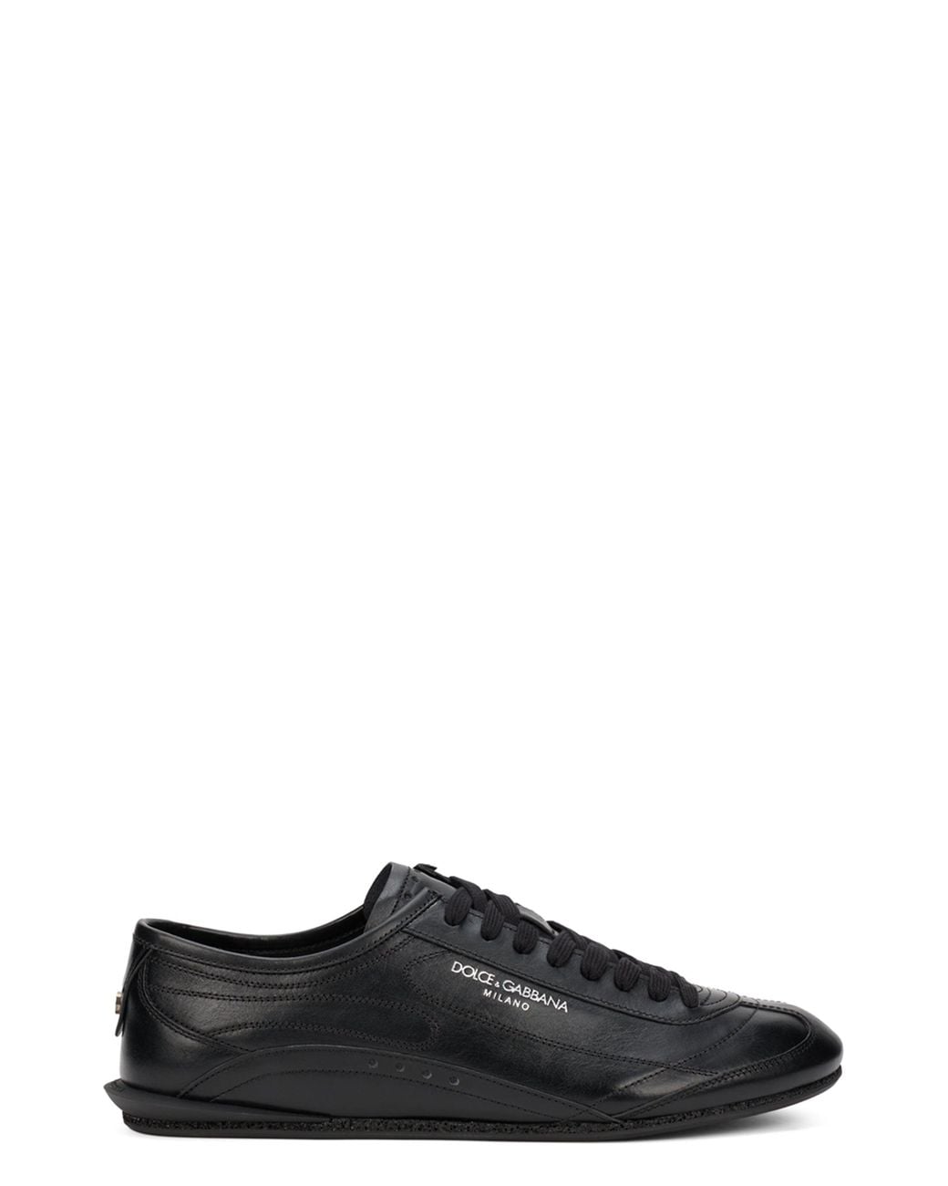 Dolce & Gabbana Black Leather Sneakers for men