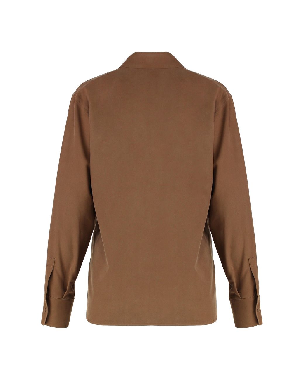 Max Mara Brown Silk Fabric Shirt