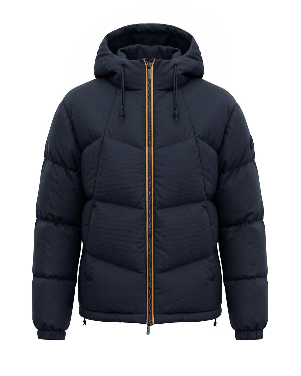 K-Way Blue Padded Jacket With Hood for men