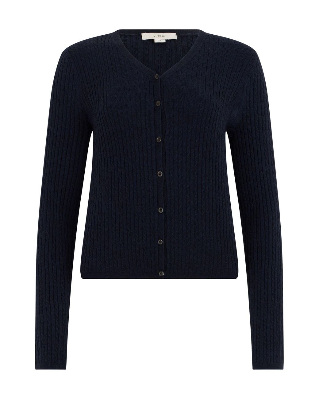 Vince Blue Cropped Cardigan With Buttons