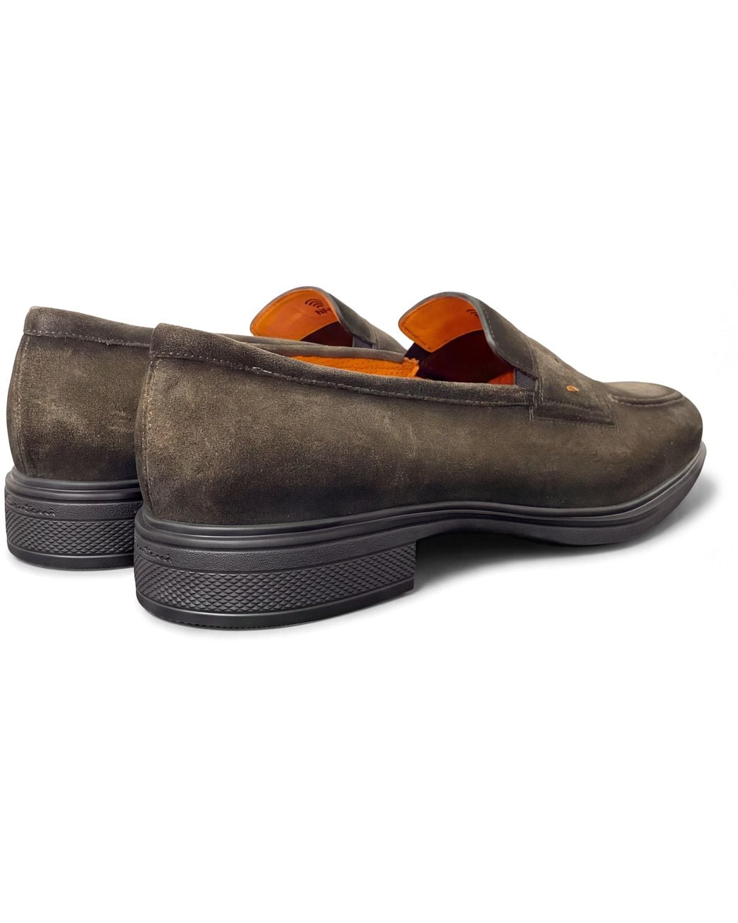 Santoni Brown Penny Loafers for men