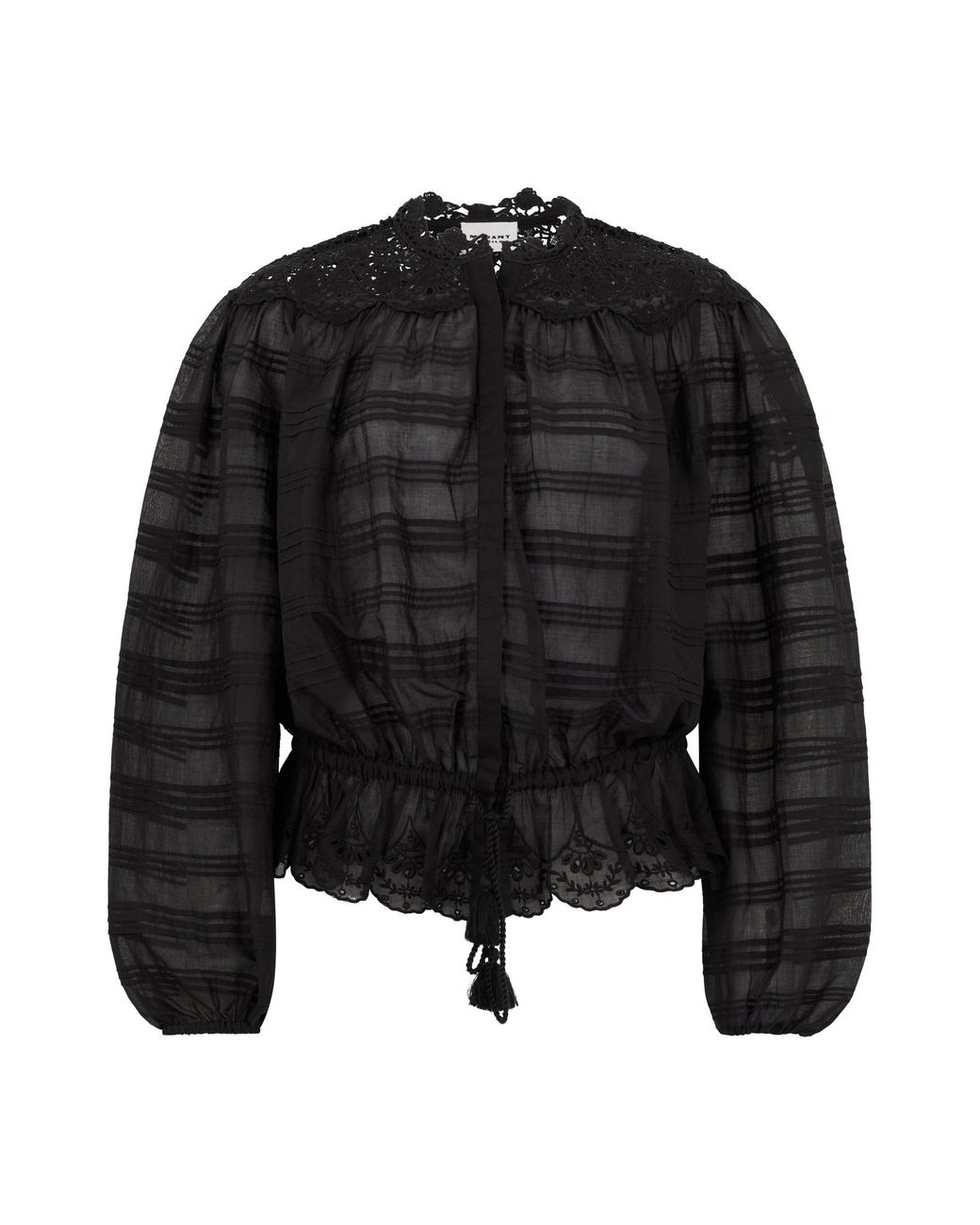 Isabel Marant Black Blouse Long Sleeves Cotton Blouses