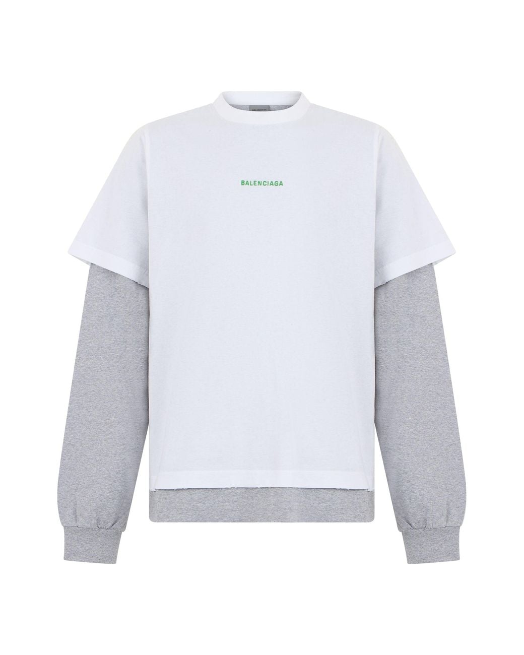 Balenciaga White Double-Layer Sweatshirt for men