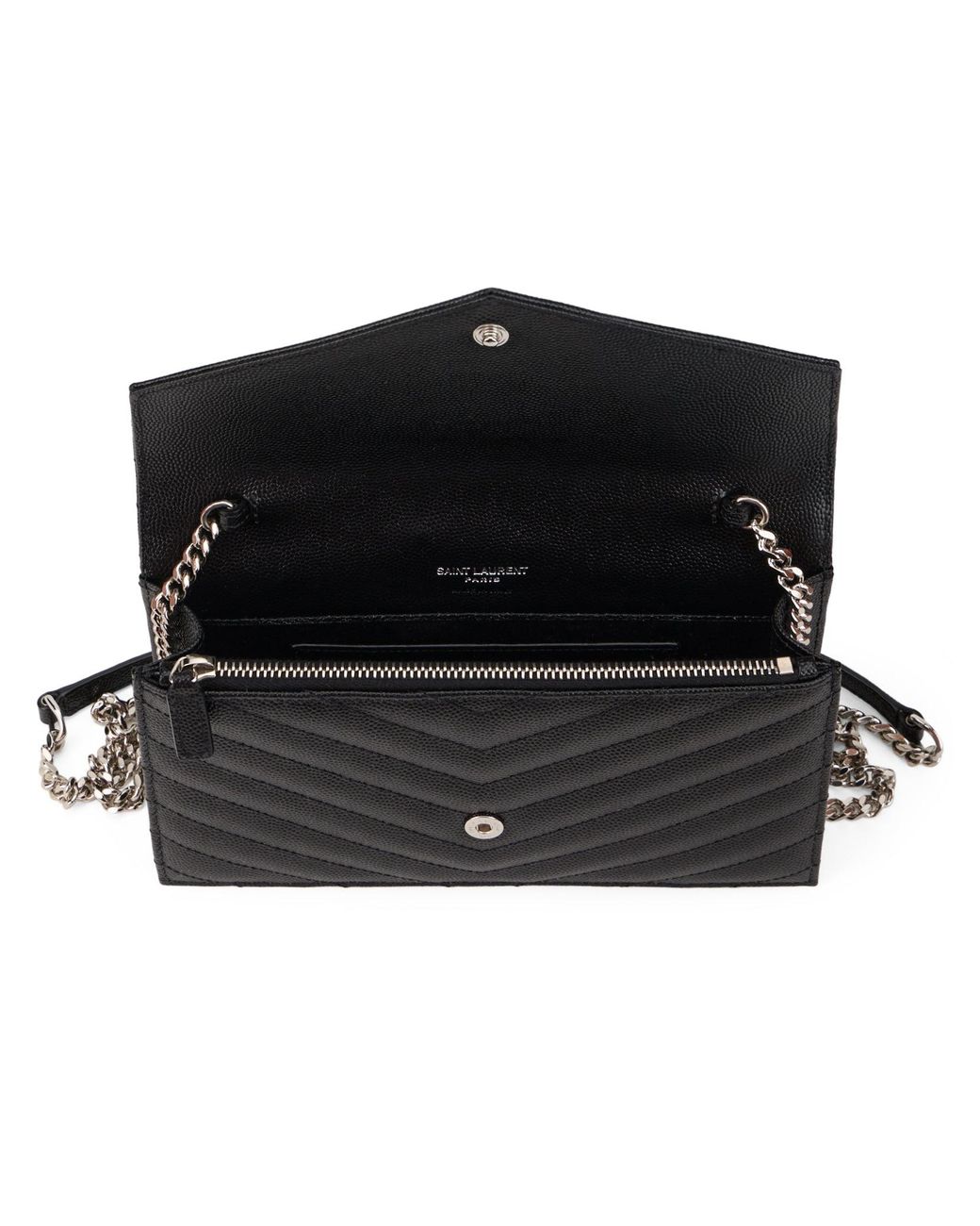 Saint Laurent Black Shoulder Bag With Monogram