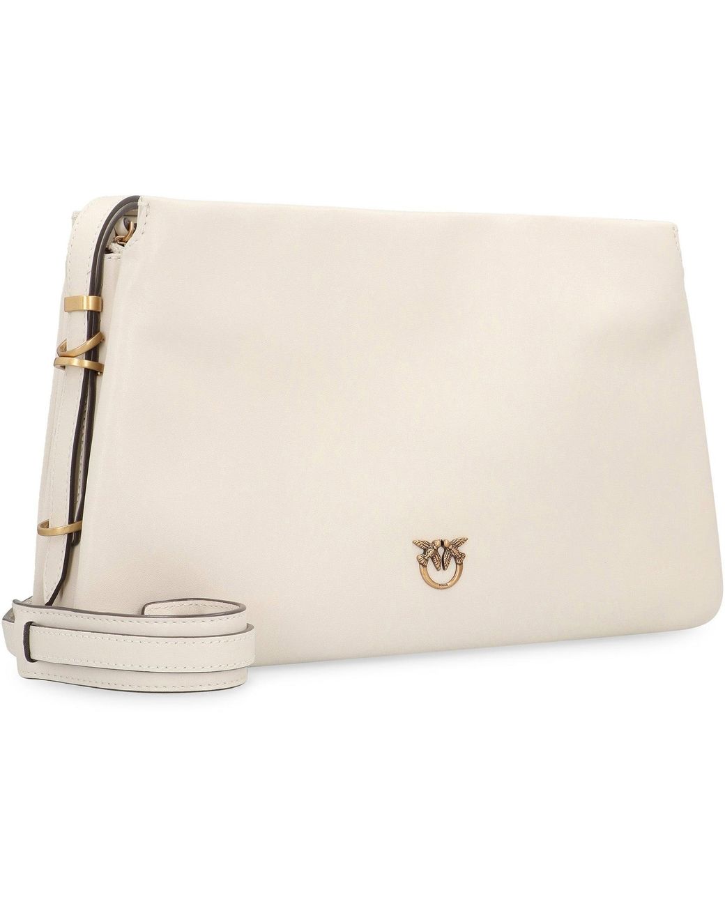 Pinko Natural Leather Crossbody Bag One, Two, Three Calf Shoulder