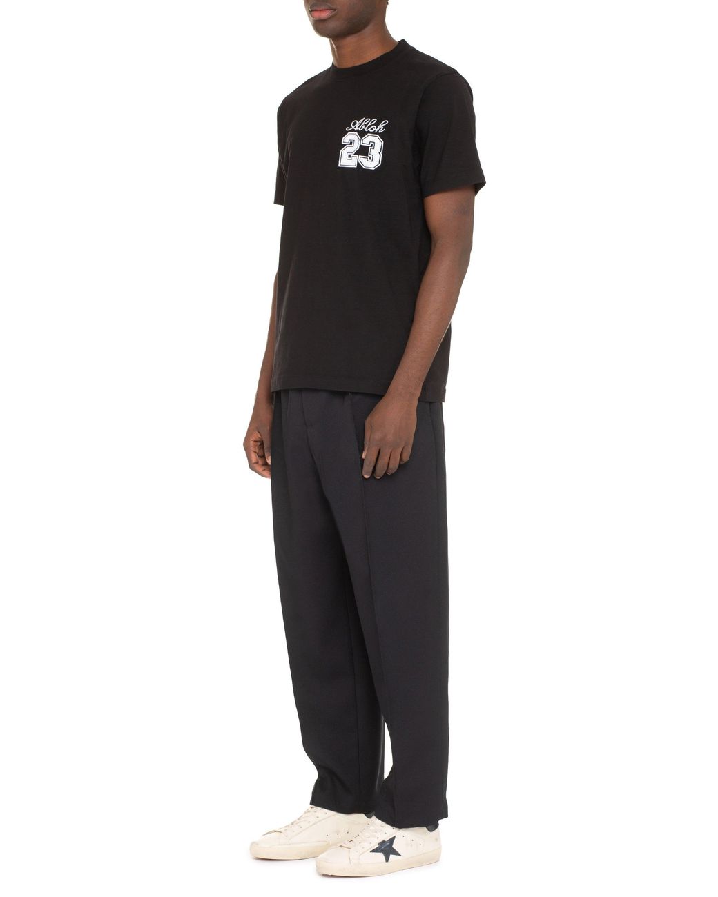 Off-White c/o Virgil Abloh Black Cotton Crew-Neck T-Shirt T-Shirts for men