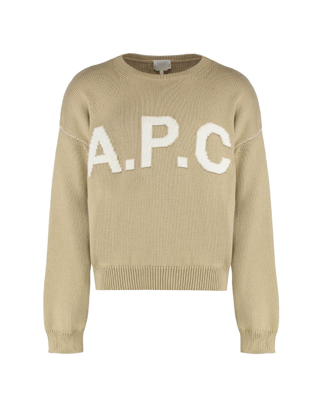 A.P.C. Natural Sweater Logo Apc Mastic
