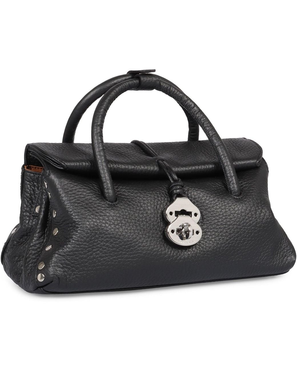Zanellato Black Dotta Leather Handbag