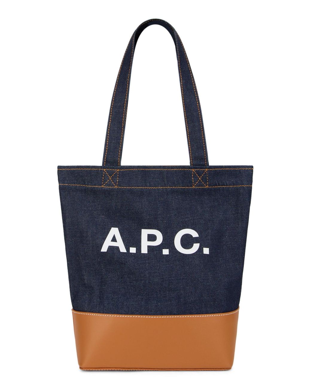 A.P.C. Blue Tote Bag Cotton