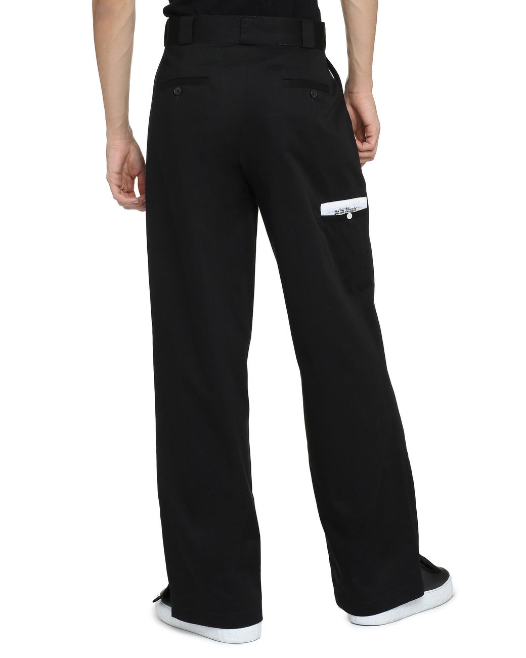 Palm Angels Black Cotton Cargo-Trousers for men