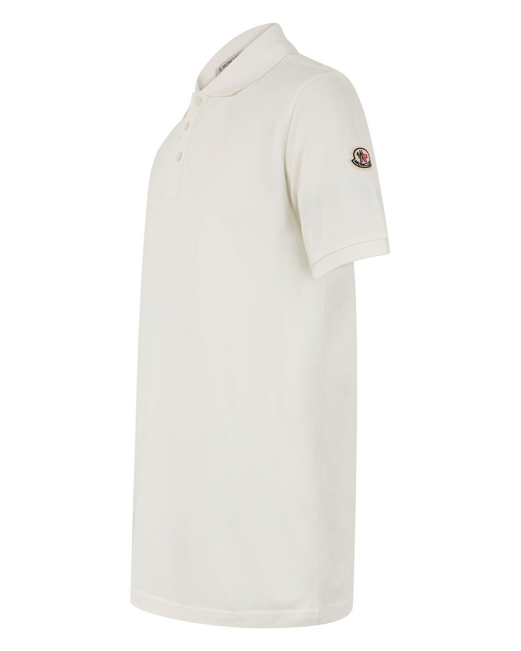 Moncler White Short Sleeve Polo for men