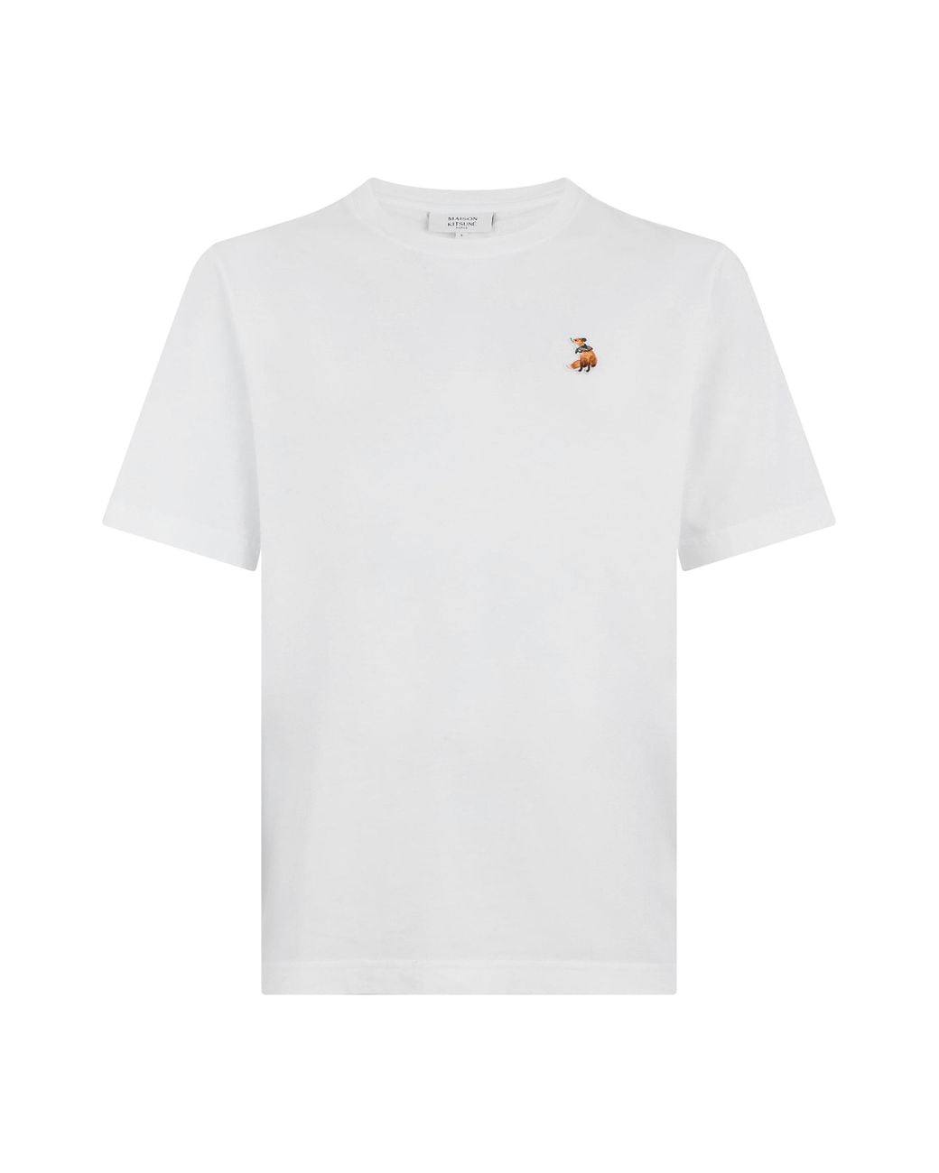 Maison Kitsuné White T-Shirt Cotton T-Shirts for men
