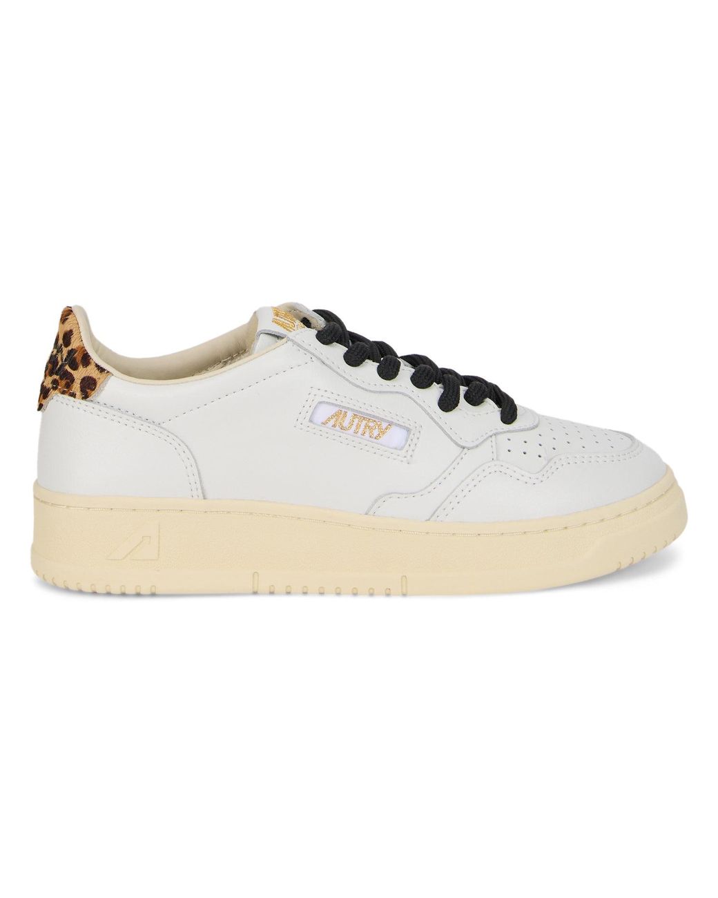Autry White Sneakers With Leopard Details
