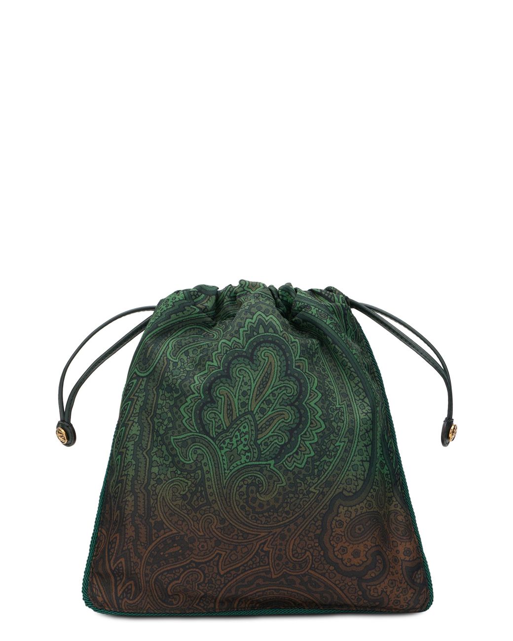 Etro Green Bosa Bag With Paisley Pattern