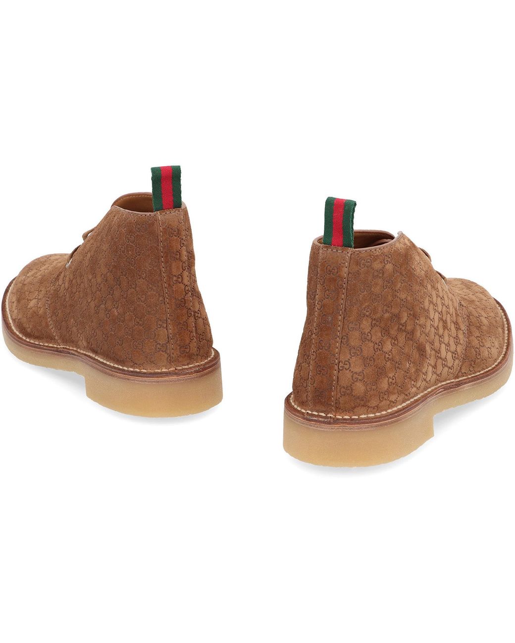 Gucci Brown Suede Ankle Boots for men