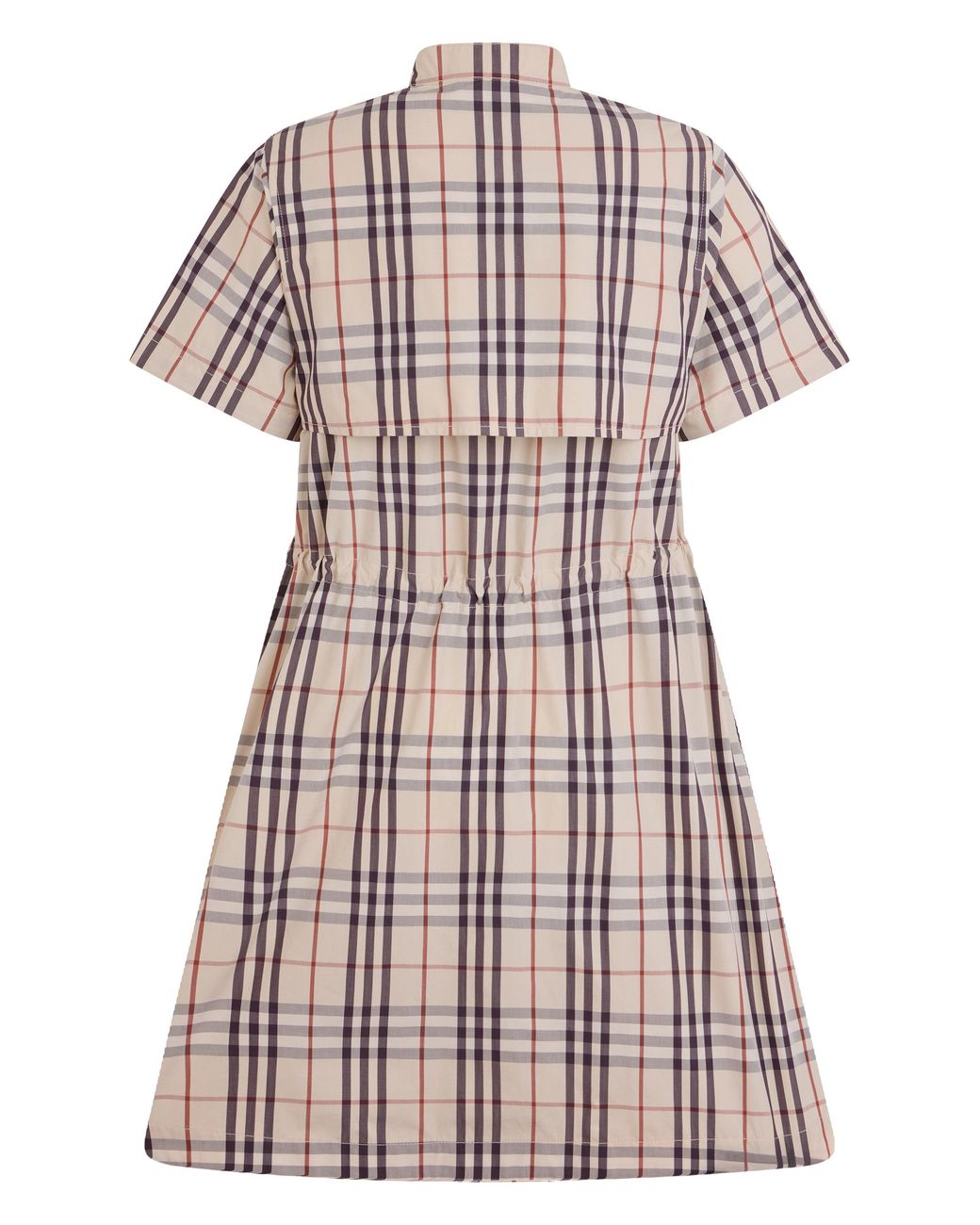 Burberry Multicolor Tartan Chemisier Dress With Drawstring