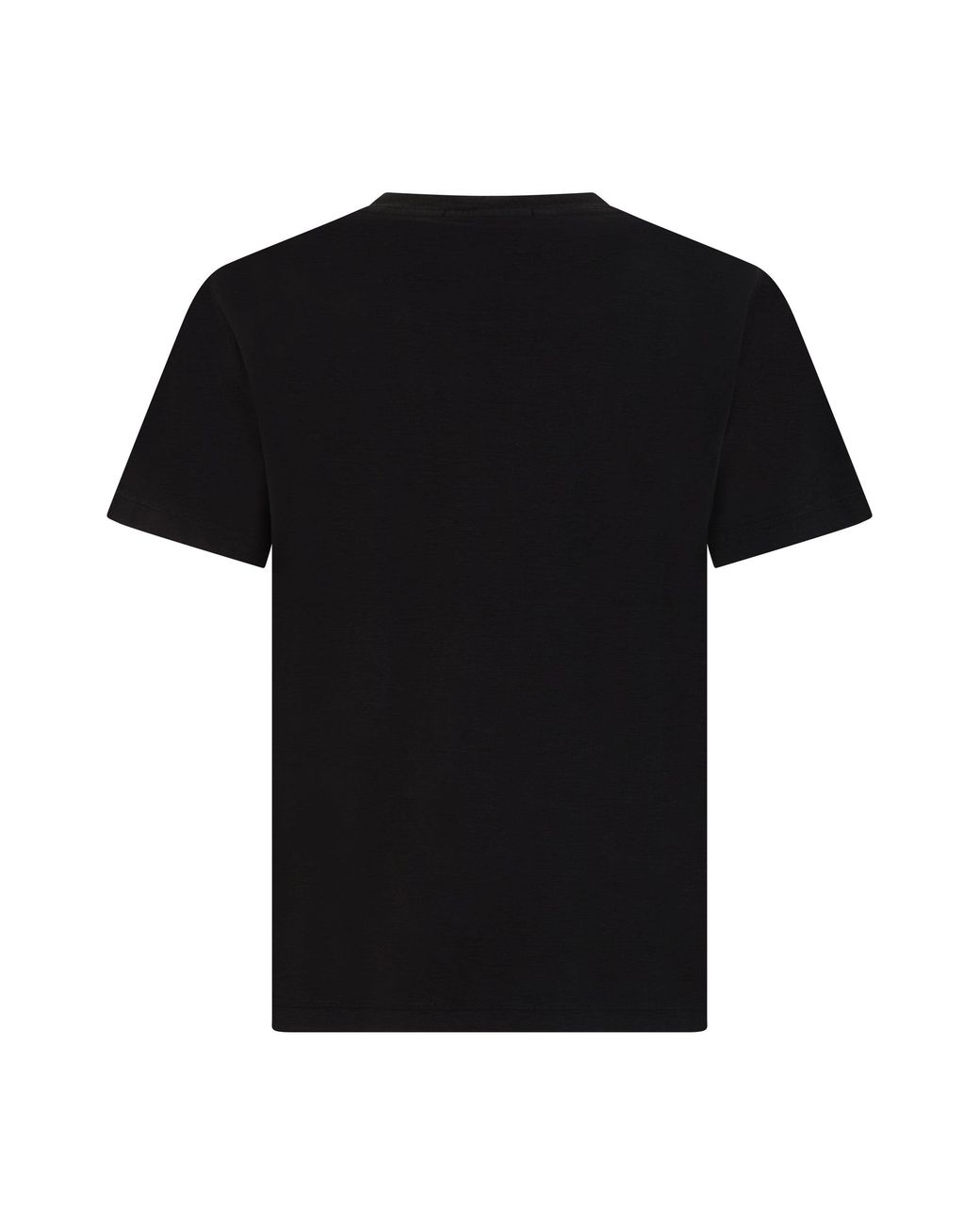 Stone Island Black T-Shirt With Embroidered Logo for men