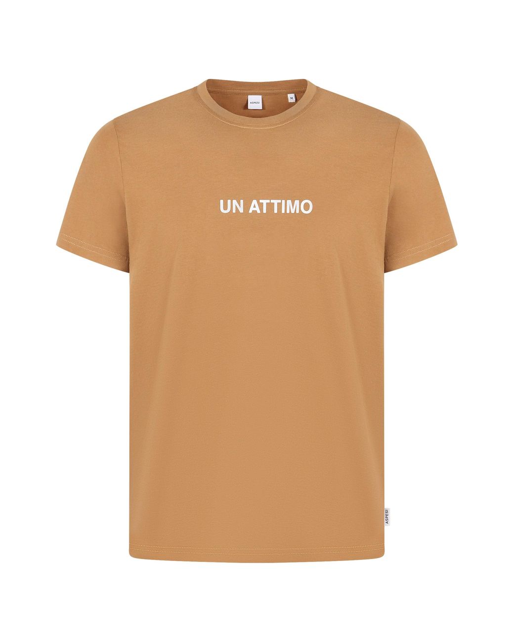 Aspesi Natural Logo-Printed Round Neck T-Shirt for men