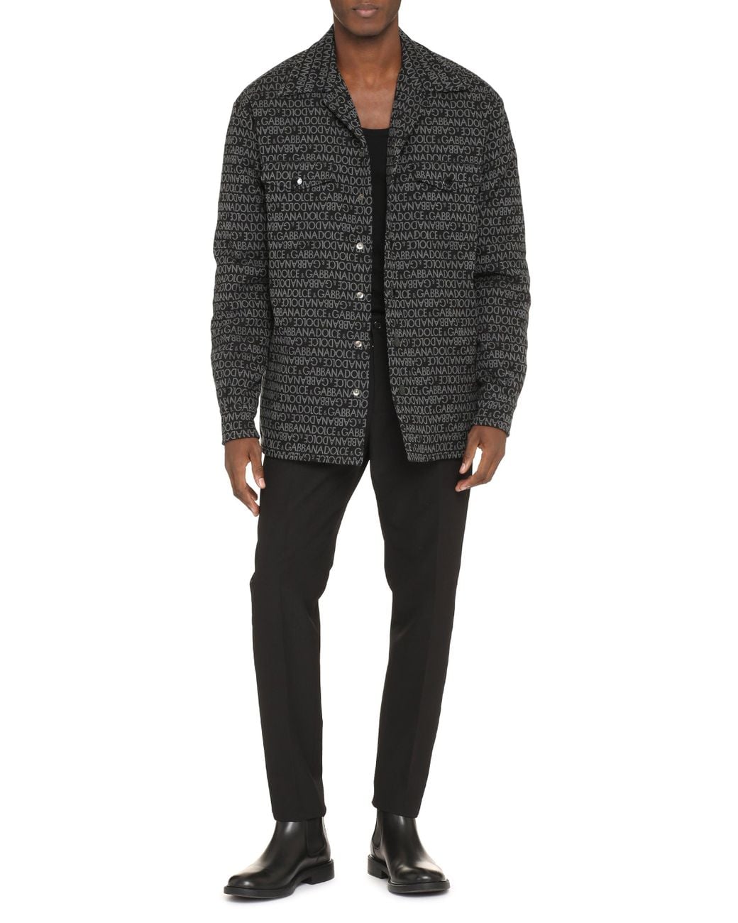 Dolce & Gabbana Black Dolce & Gabbana Cotton Overshirt for men