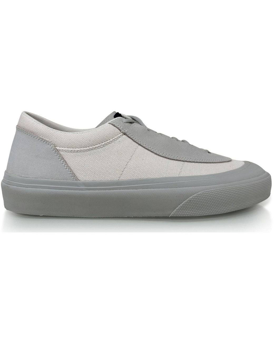 Stone Island Gray Low-Top Suede Sneakers With Compass Logo for men
