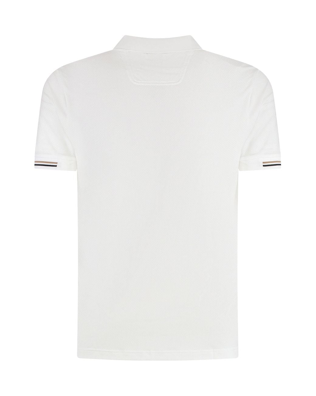 Boss White Technical Fabric Polo Shirt for men