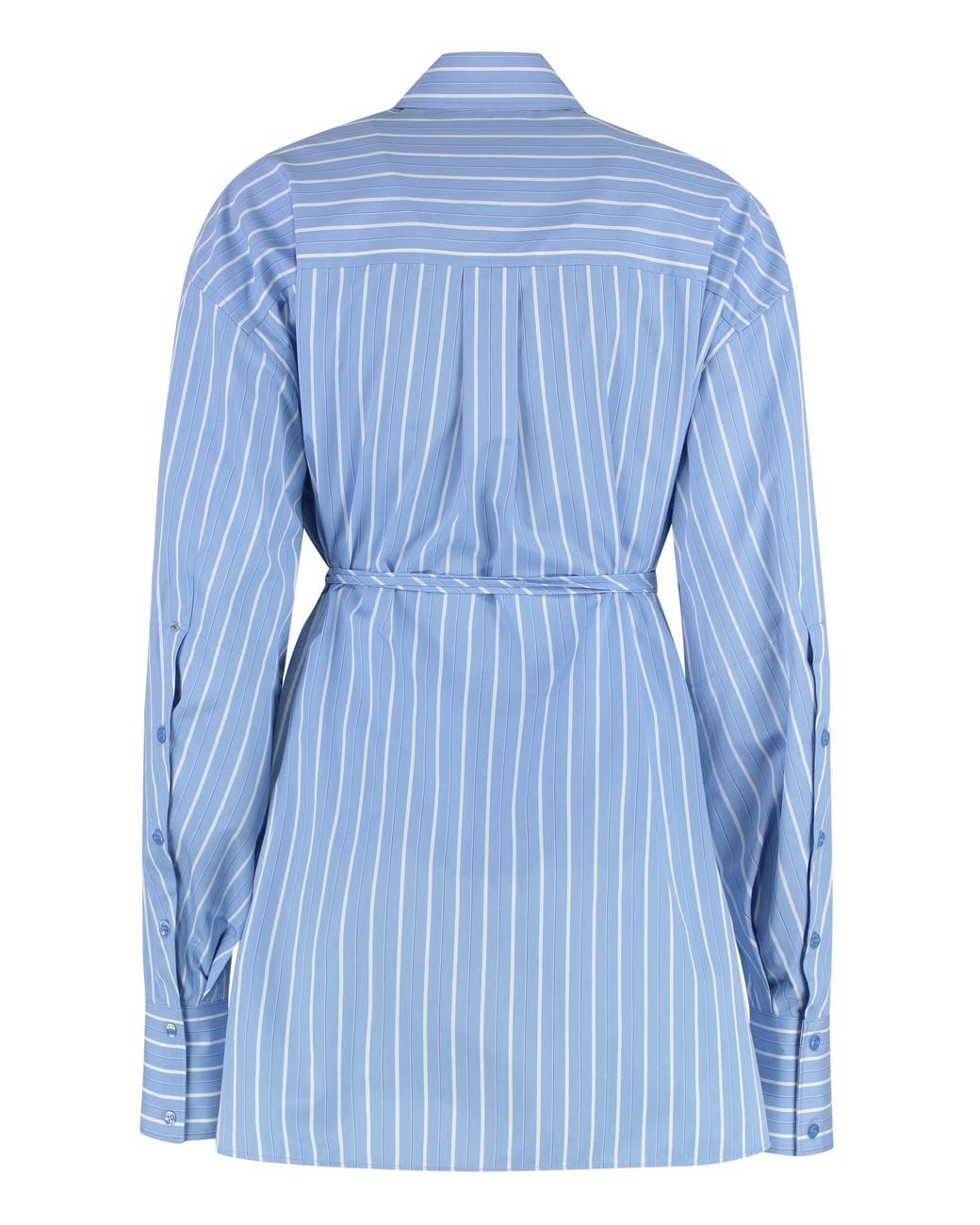 Sportmax Blue Striped Cotton Shirt