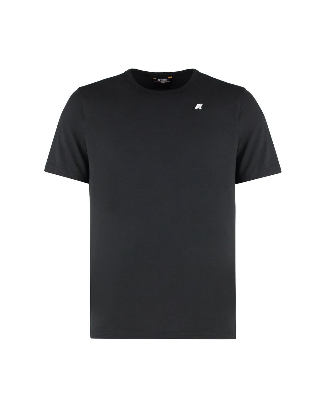K-Way Black Adame Cotton Crew-Neck T-Shirt for men