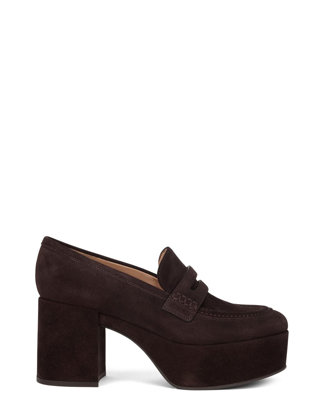 Gianvito Rossi Brown Jenna Loafers With Platform