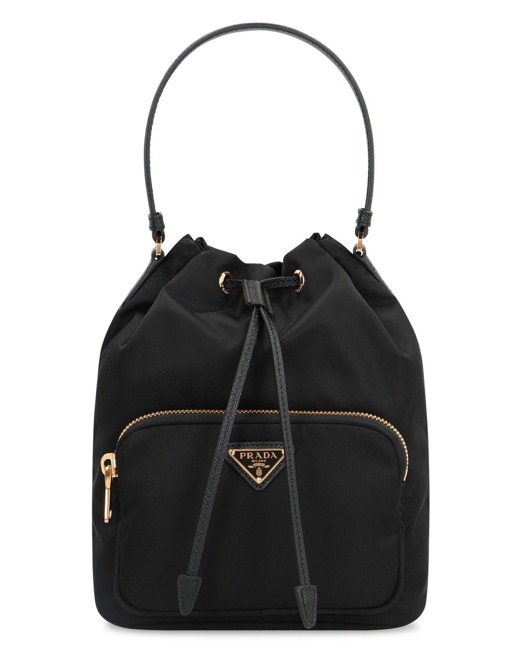 Borsa a secchiello Duet di Prada in Black