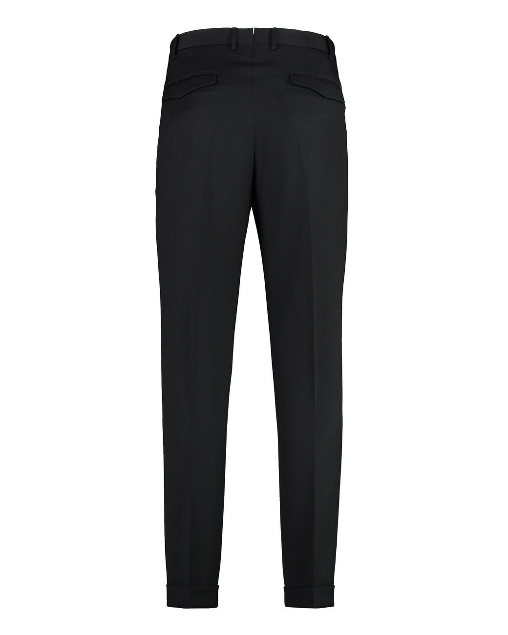 PT01 Black Travel Wool Blend Trousers for men